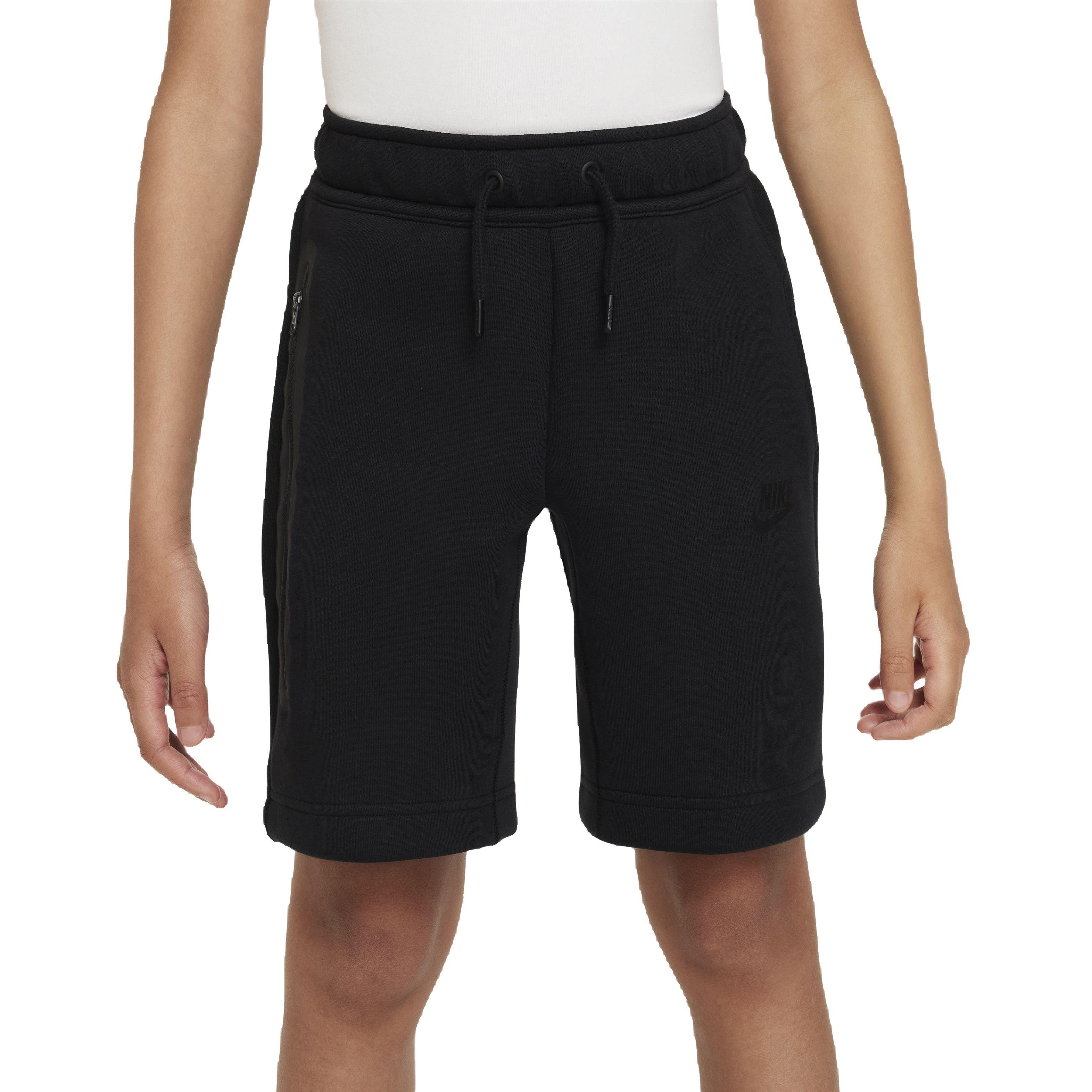Nike Big Boys' Sportswear Lightweight Tech Fleece Shorts - Black - BLACK